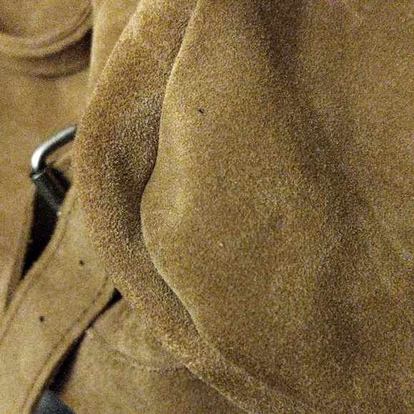 Clyde "Room" Golden Brown Suede Backpack - Picture 10 of 14